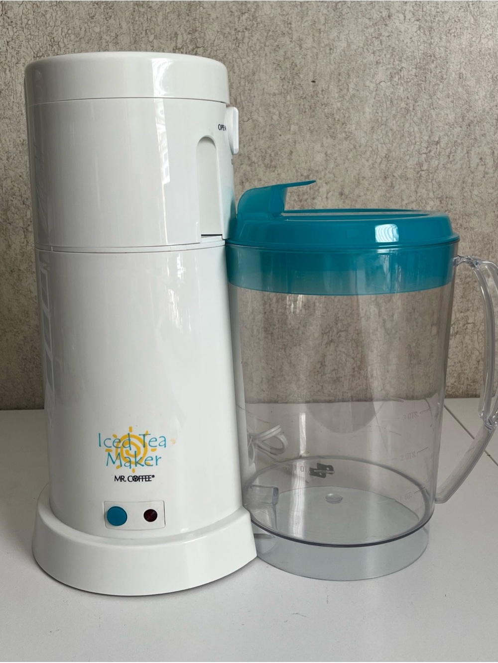 Mr Coffee Iced Tea Maker 3 Quart w/ Teal Pitcher Model TM 3.5 Tested Working EUC